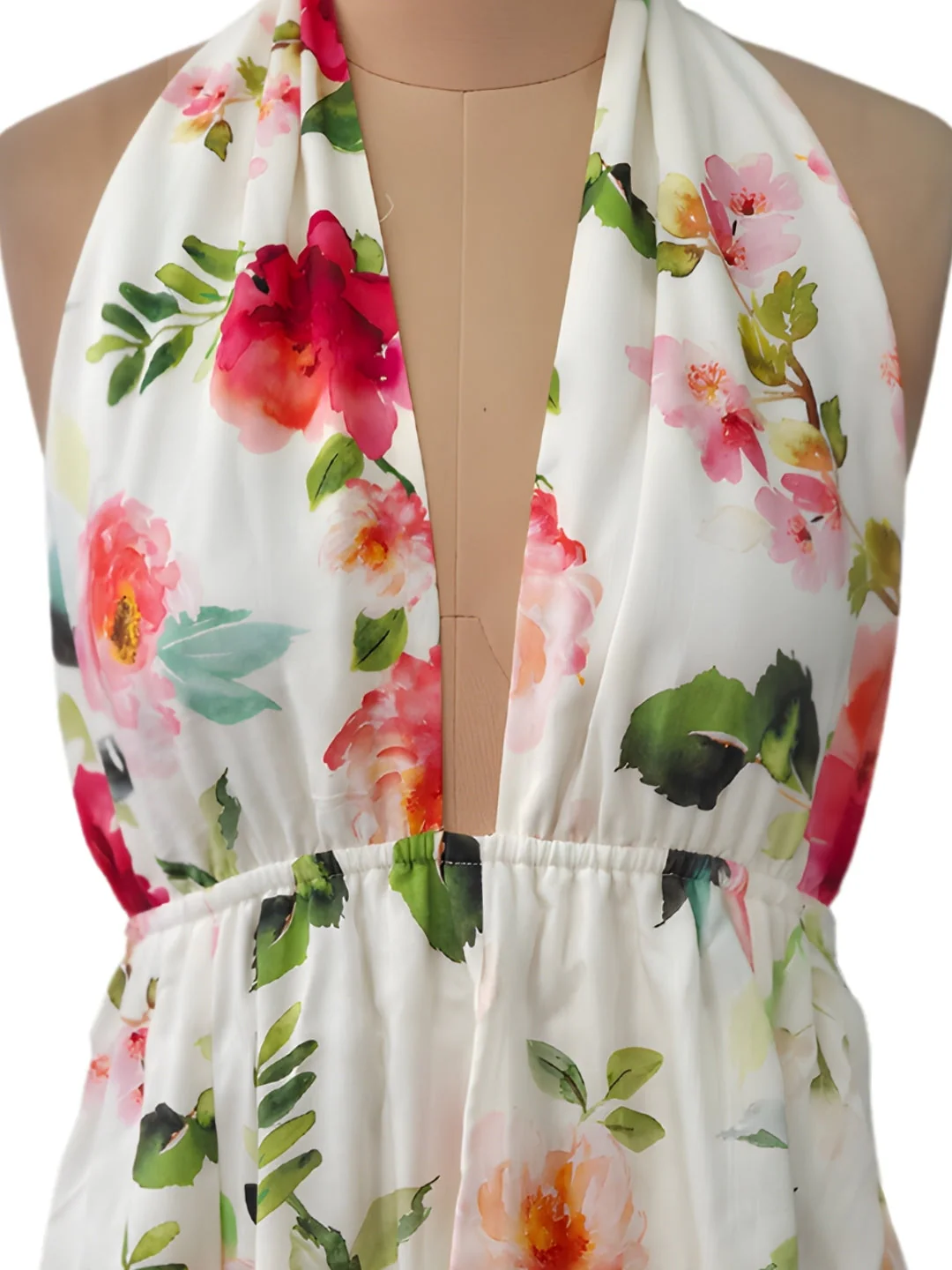Multi Floral Sleeveless Mini Dress - Image 5