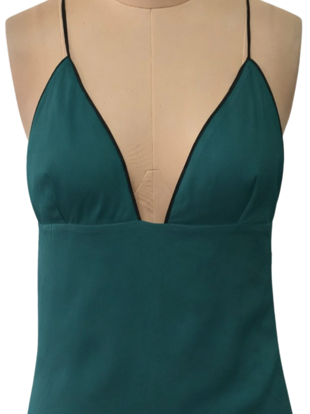 Sea Green Solid Shoulder Straps Mini Dress - Image 5