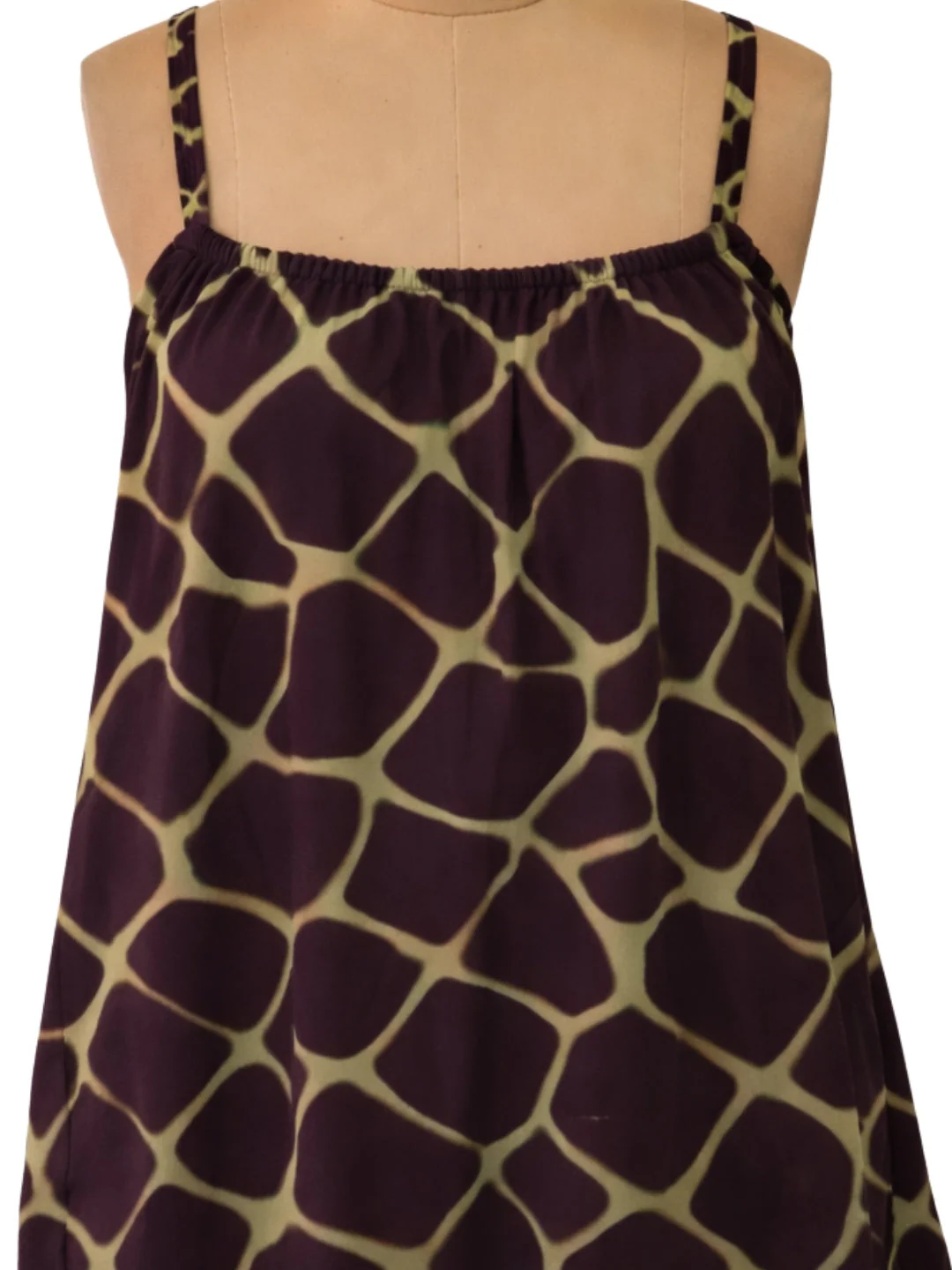 Green Geometric Shoulder Straps Mini Dress - Image 5
