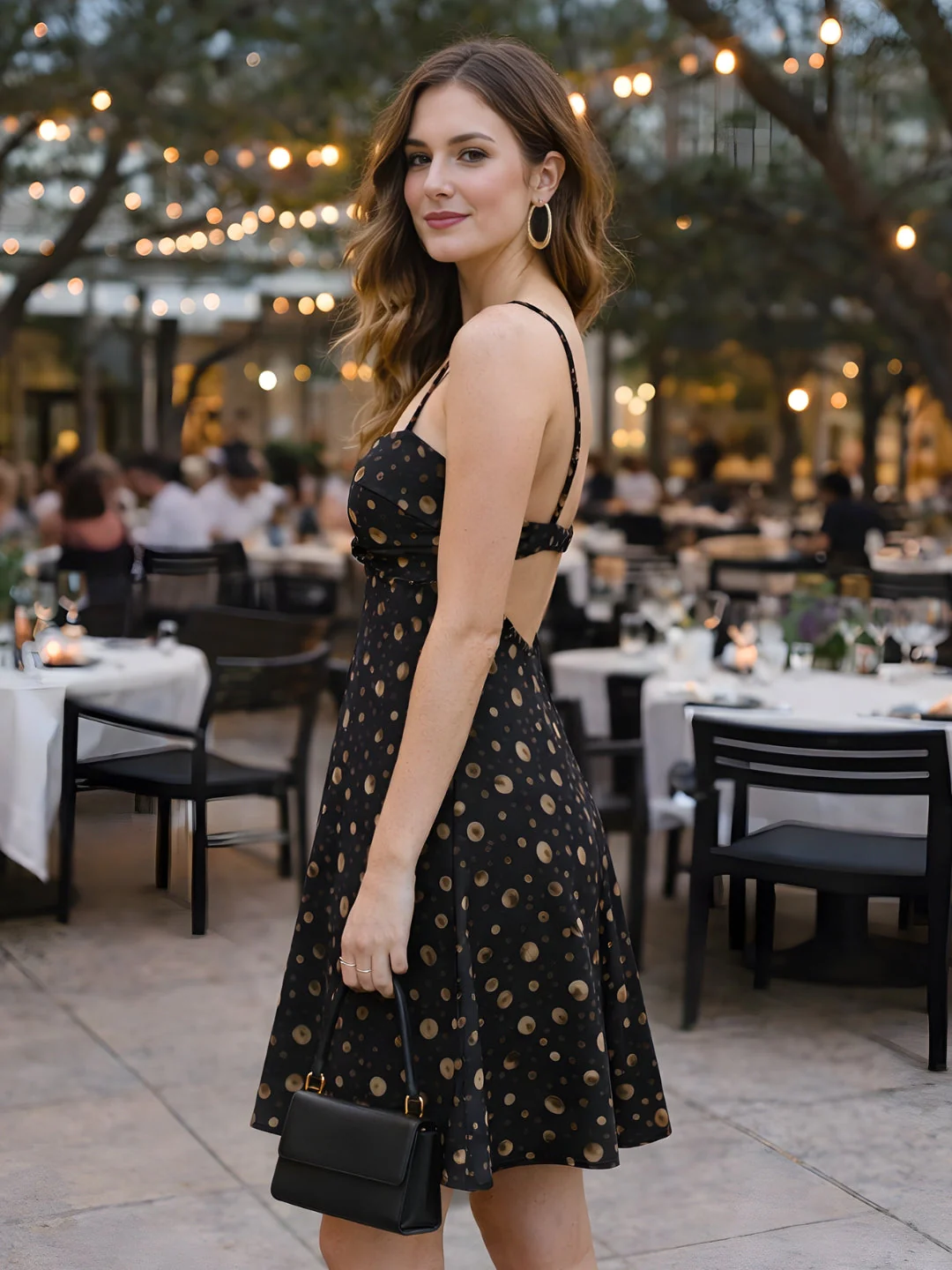 don't be basic Black Polka Dot Shoulder Straps Mini Dress - Image 3