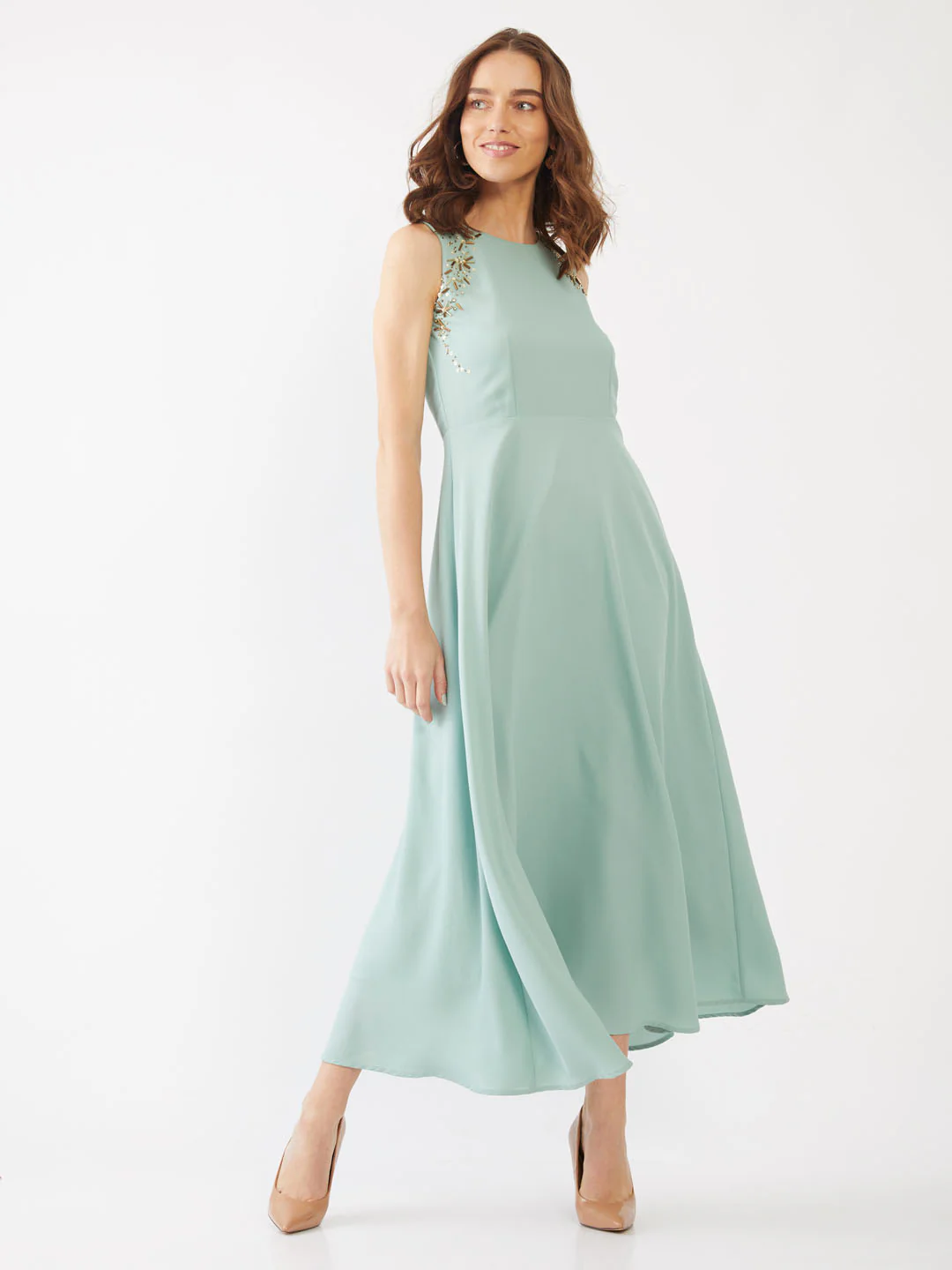 Green Embellished Maxi - Image 2