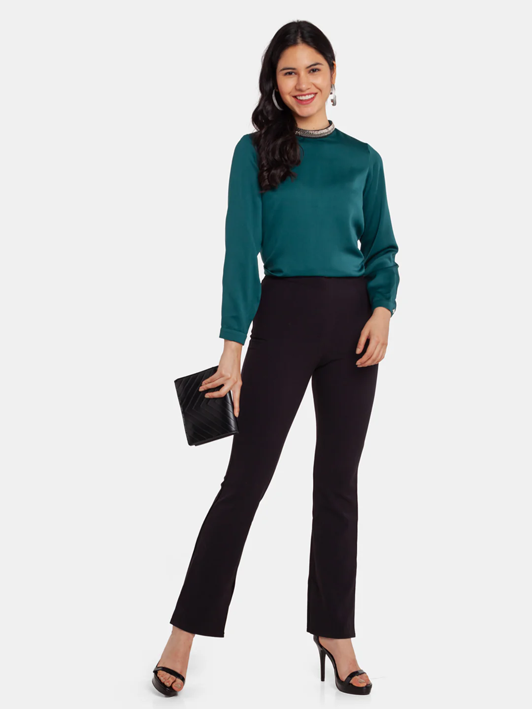Green Embellished Regular Top - Image 5