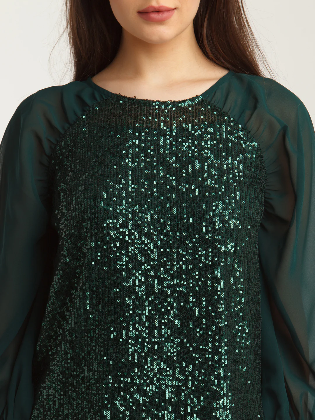 Green Embellished Straight Top - Image 6
