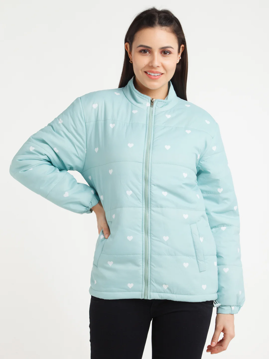 Green Printed Jacket - Image 2