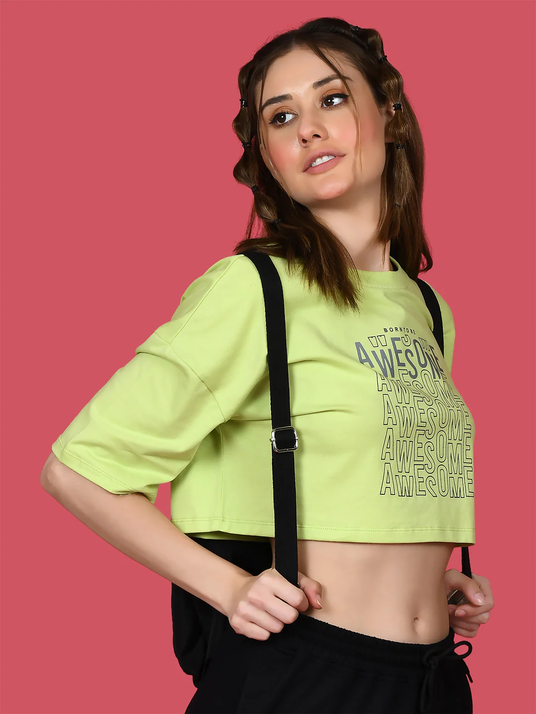 Green Printed Oversized T-Shirt - Image 4