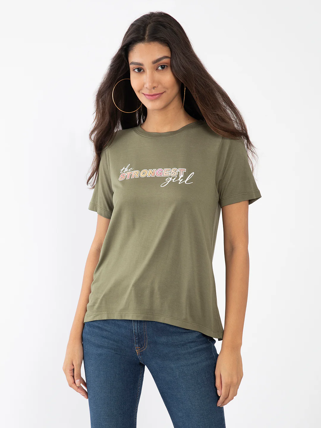 Green Printed T-Shirt - Image 2