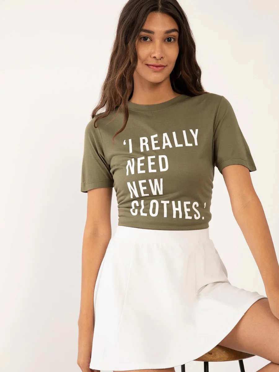Green Printed T-Shirt - Image 2