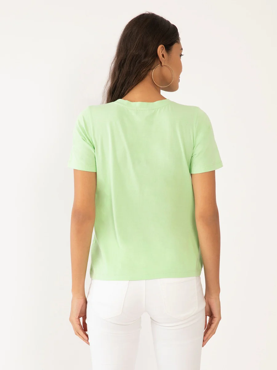 Green Printed T-Shirt - Image 4