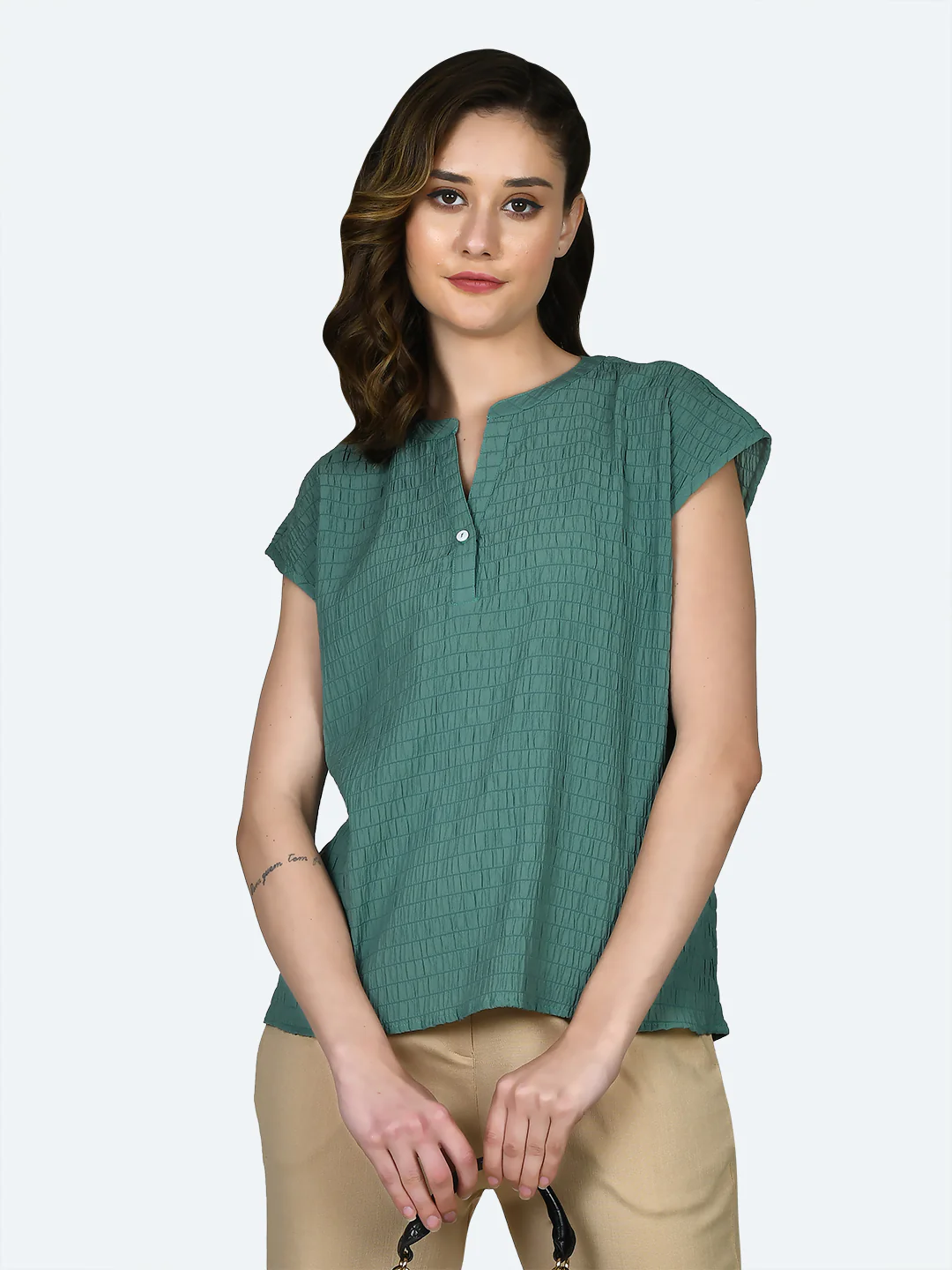 Green Self Design Top - Image 2