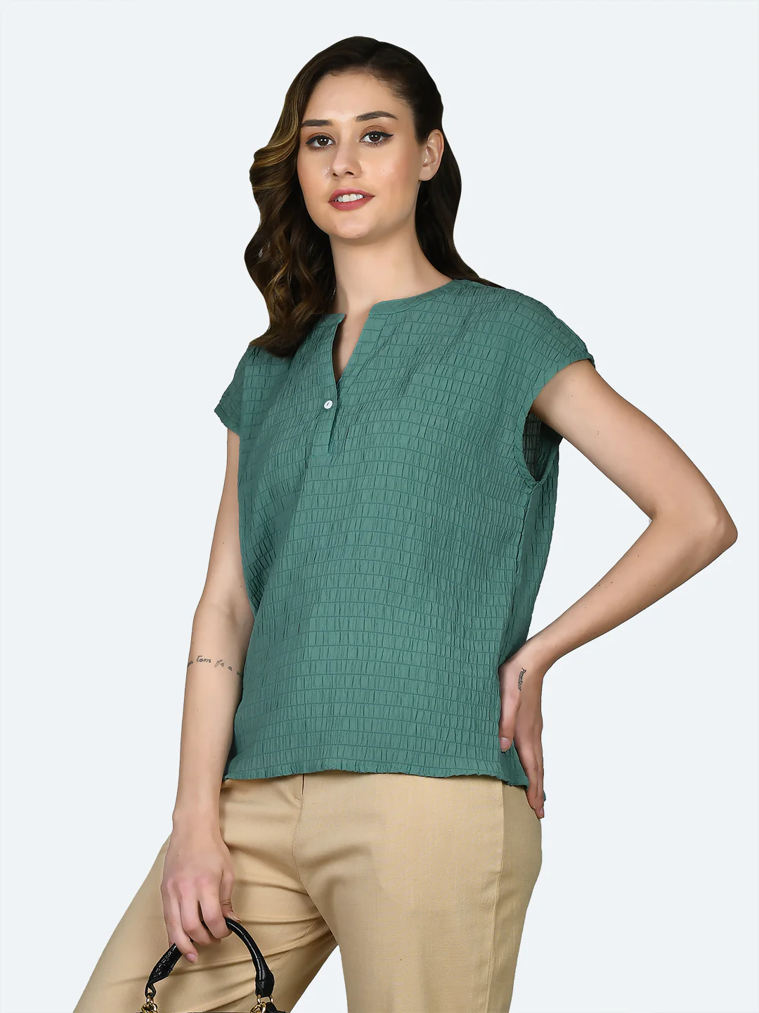 Green Self Design Top - Image 3