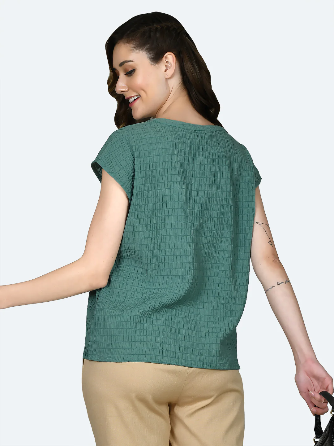 Green Self Design Top - Image 4
