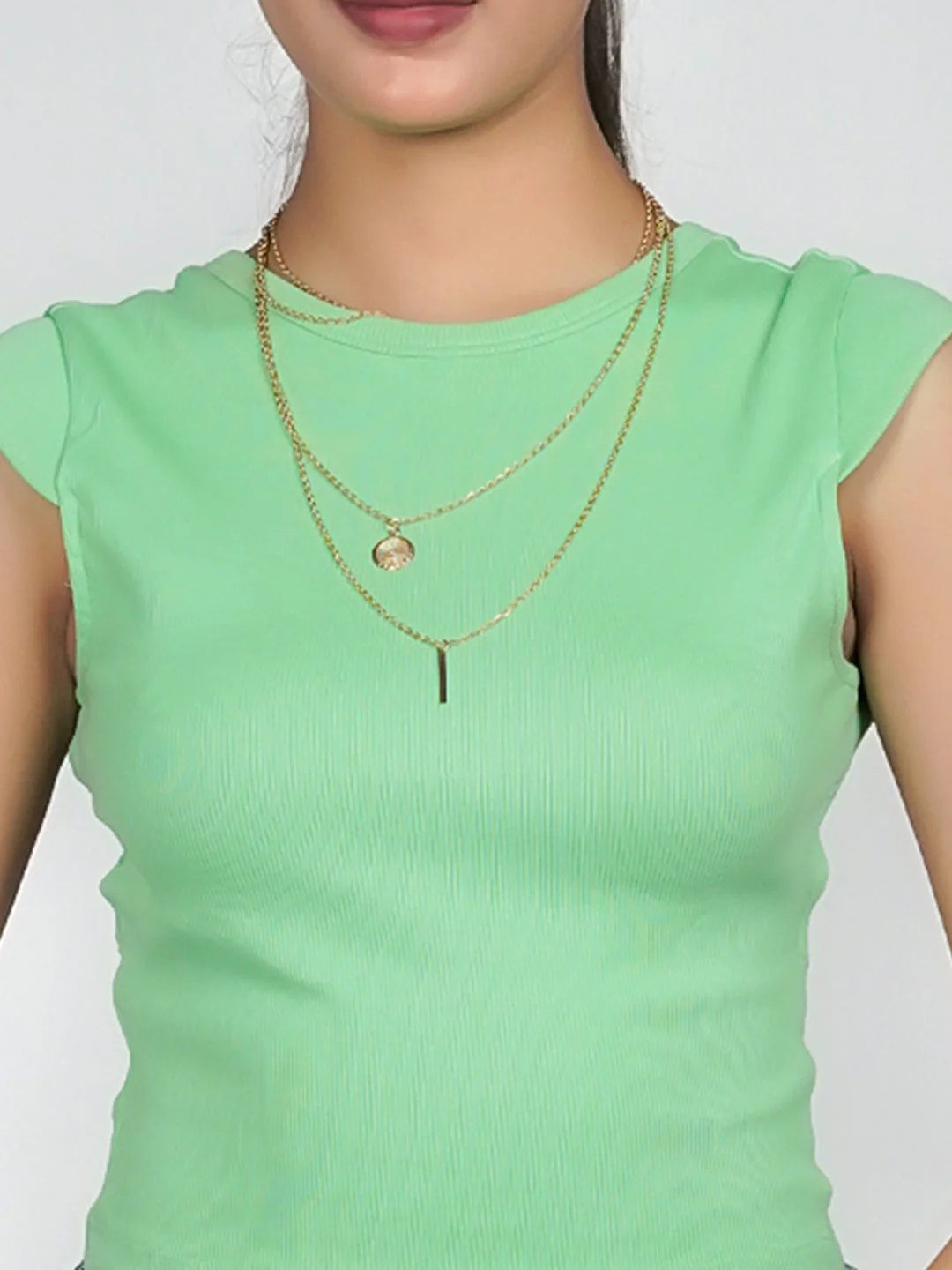 Green Solid Basic Top - Image 6