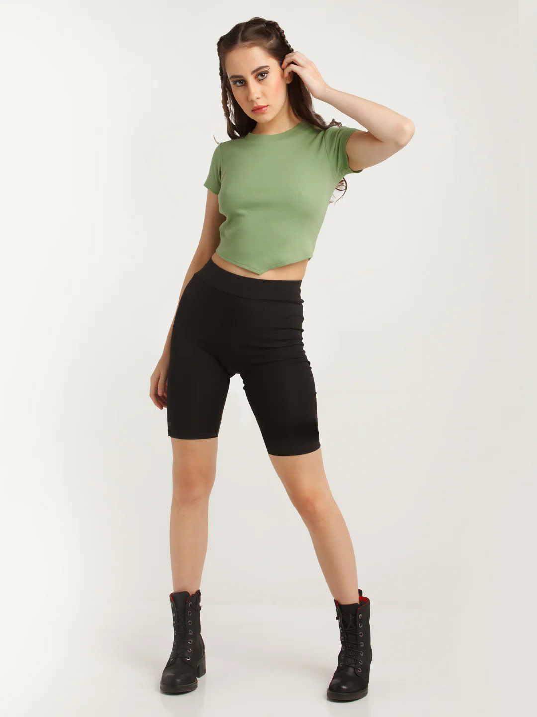 Green Solid Cut Out Top - Image 6
