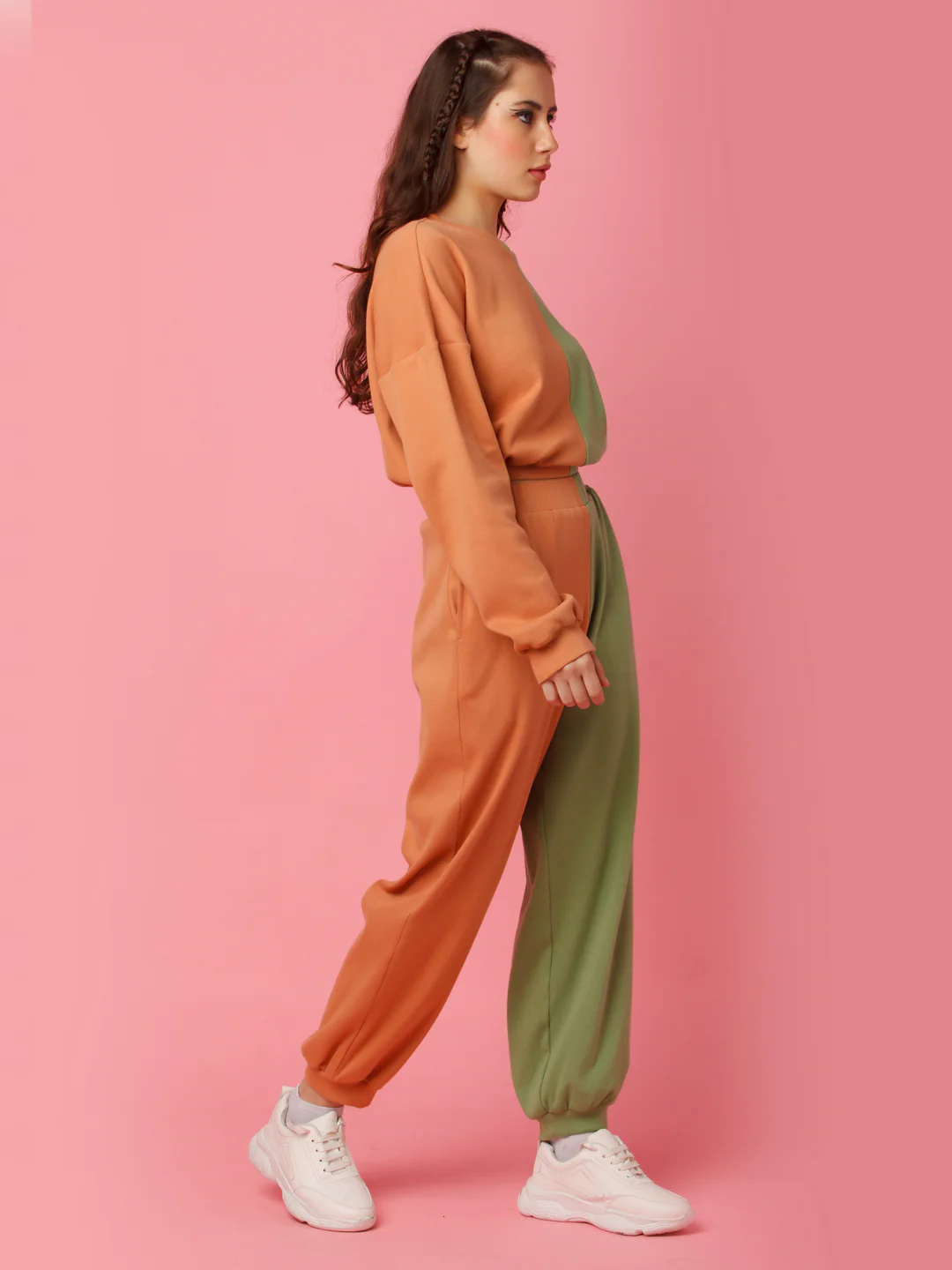 Green Solid Elasticated Co-ord Set - Image 4