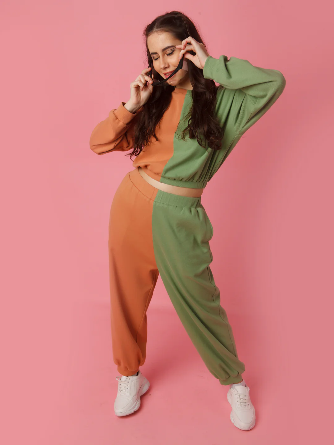 Green Solid Elasticated Co-ord Set - Image 5