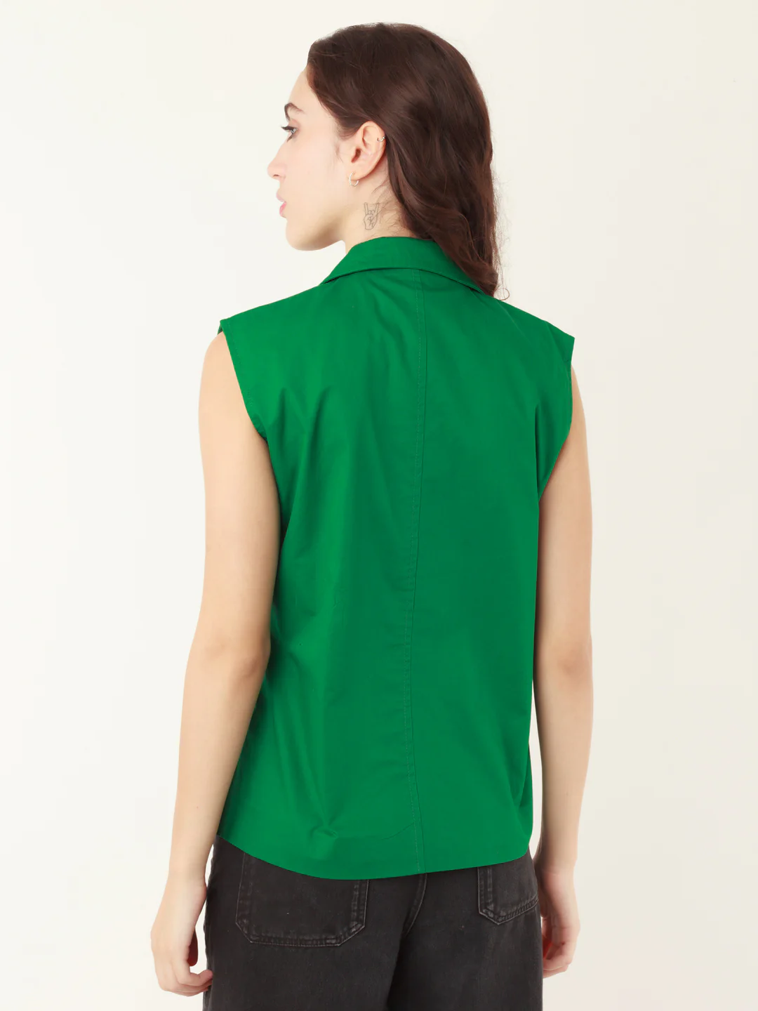 Green Solid Jacket - Image 4
