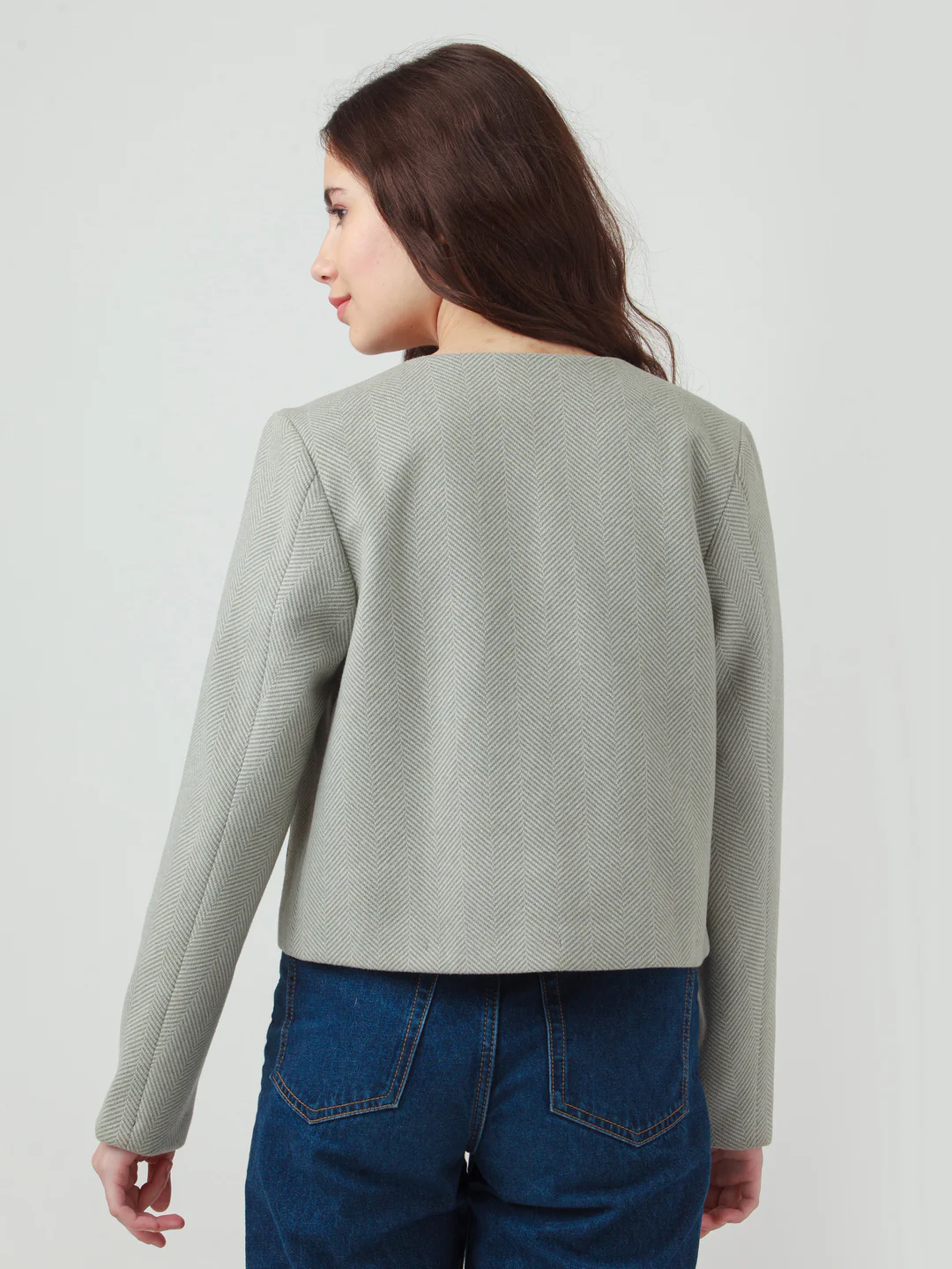 Green Solid Jacket - Image 4