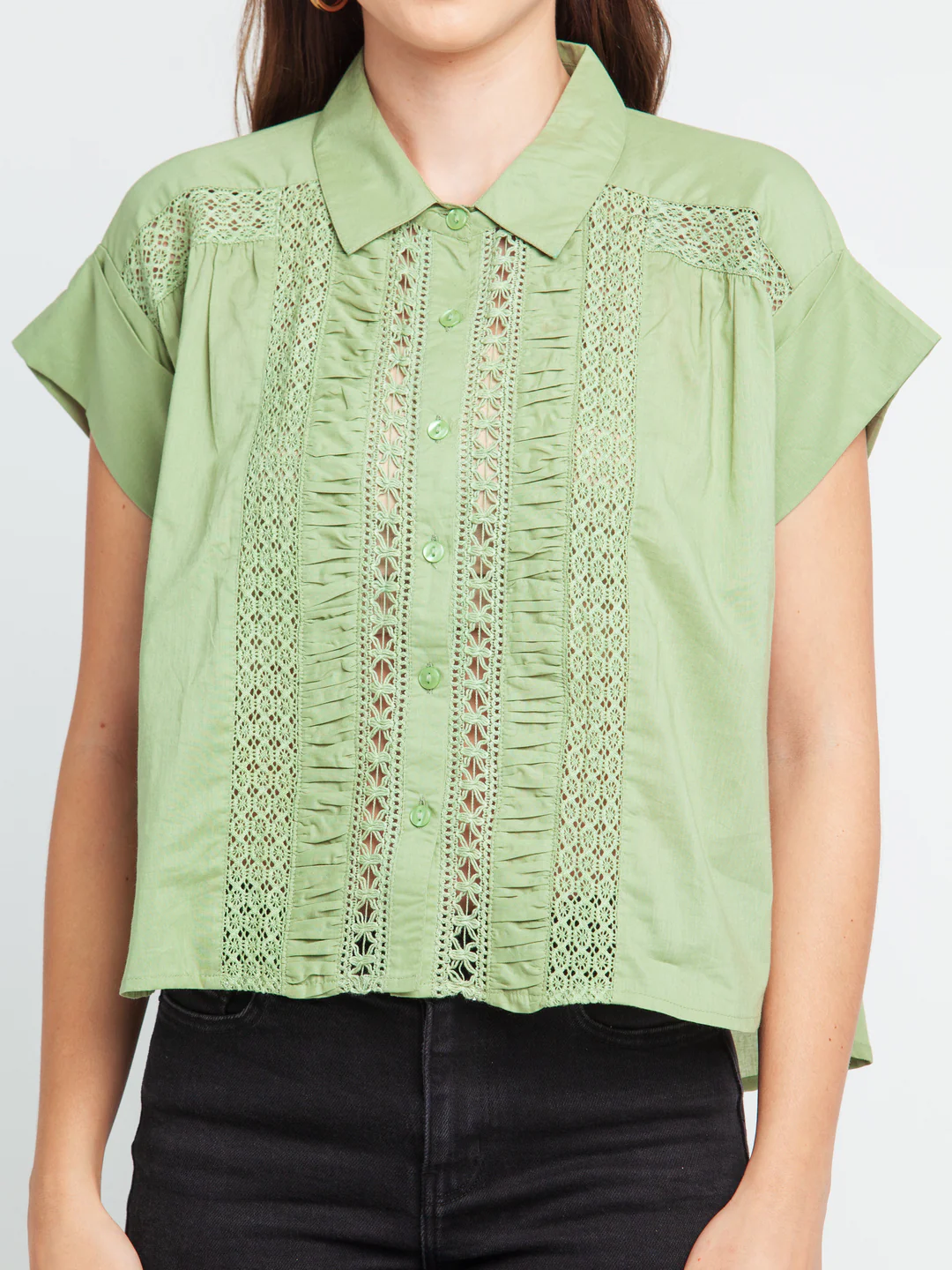 Green Solid Regular Top - Image 6