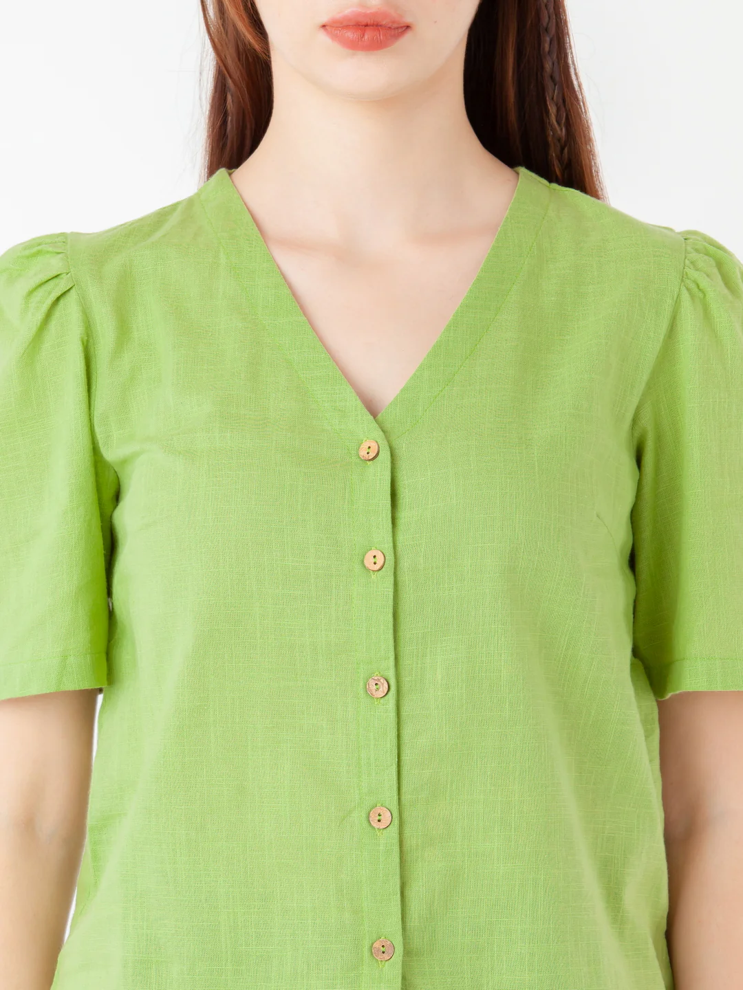 Green Solid Regular Top - Image 6