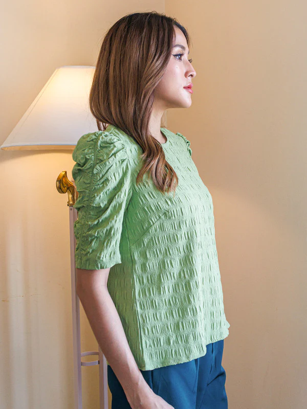 Green Solid Straight Top - Image 3