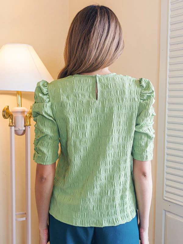 Green Solid Straight Top - Image 4