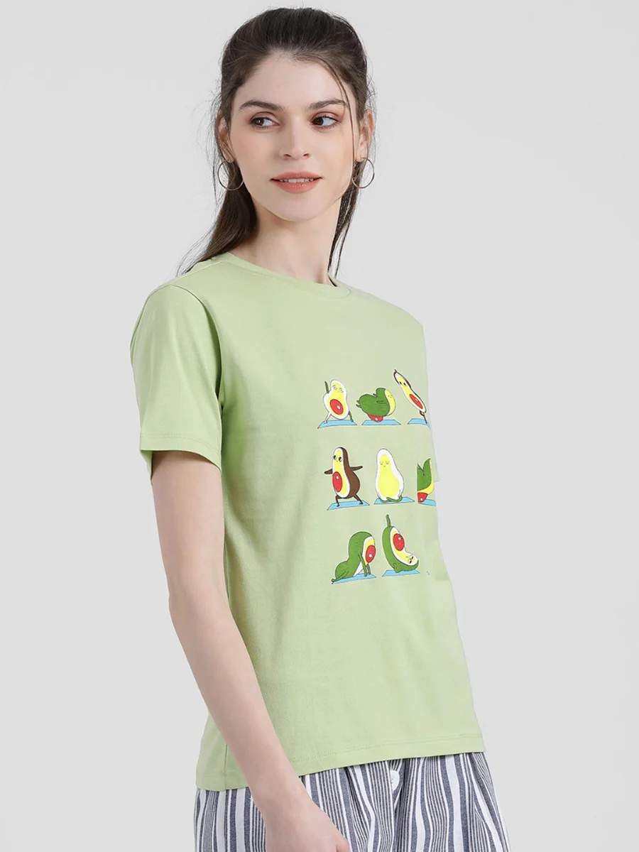 Green Printed T-Shirt - Image 3