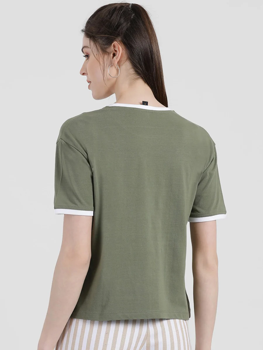 Green Printed T-Shirt - Image 4