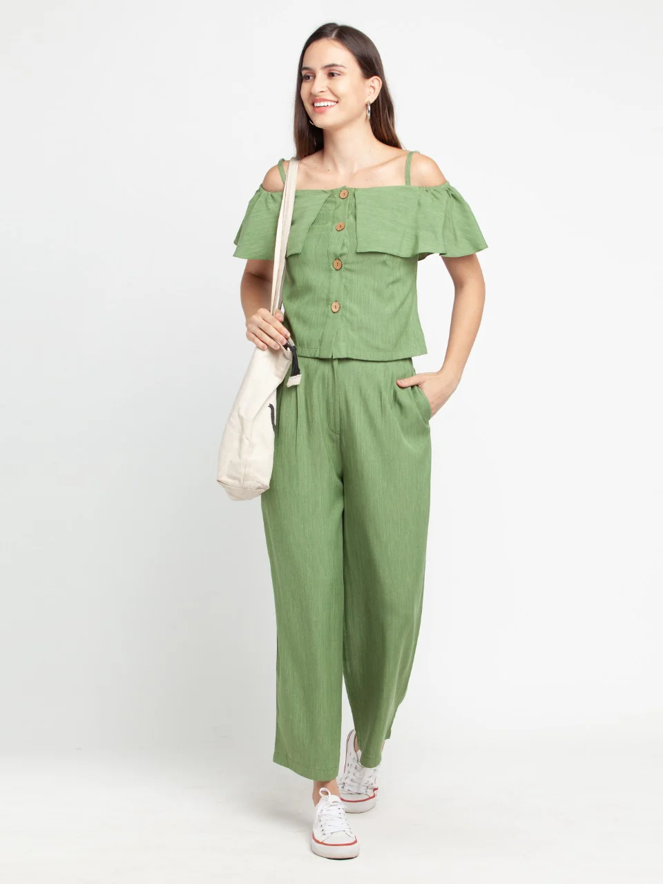 Green Solid Trouser - Image 5