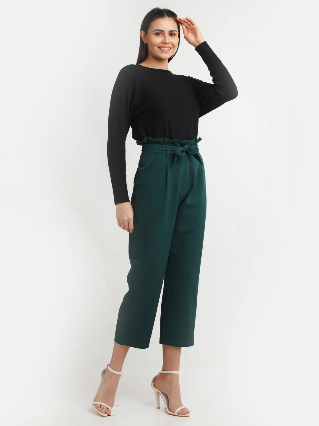 Green Solid Trouser - Image 5