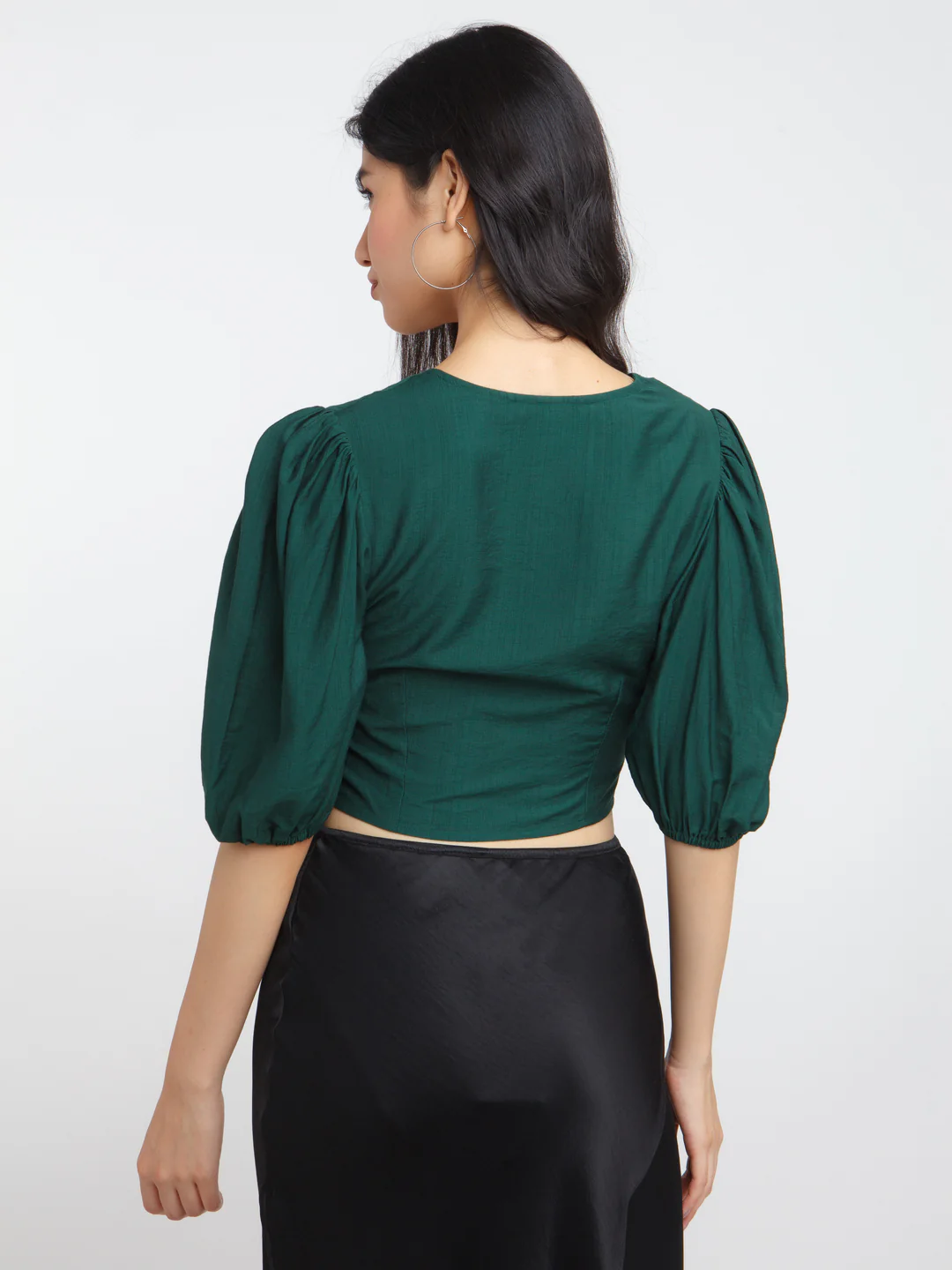 Green Solid Twisted Top - Image 4
