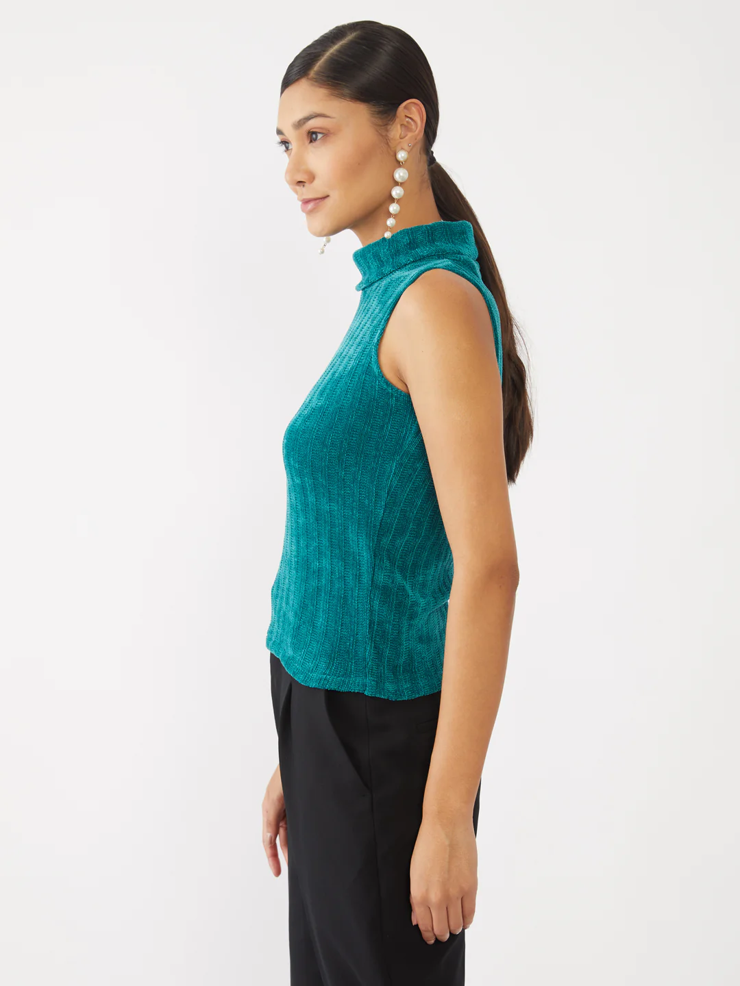 Green Textured Top