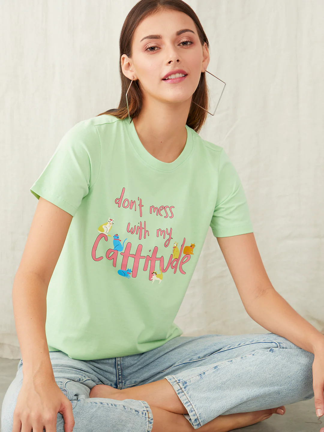 Green Typographic T-Shirt