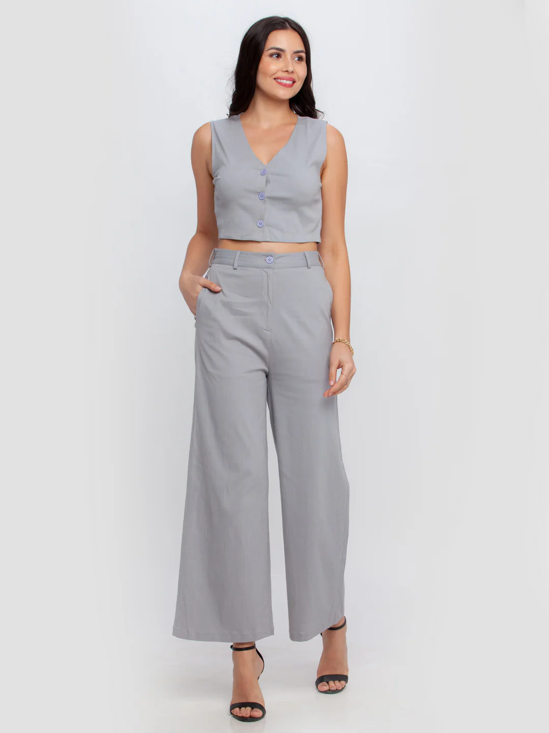 Grey Solid Blazer - Image 5
