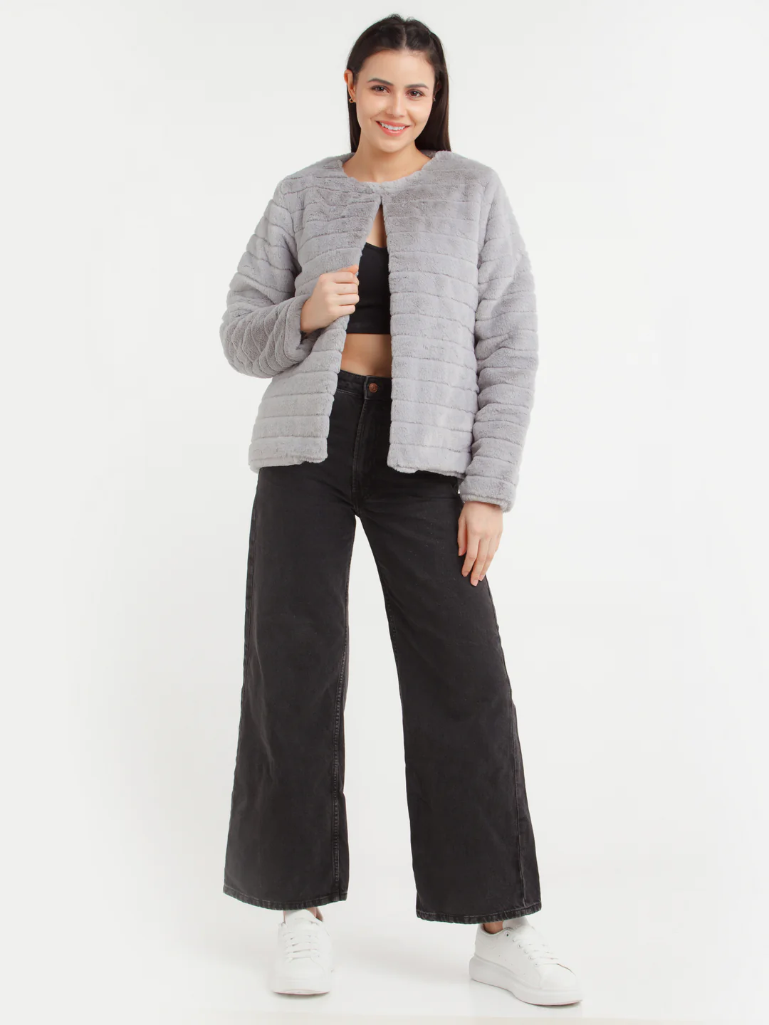 Grey Solid Jacket - Image 2