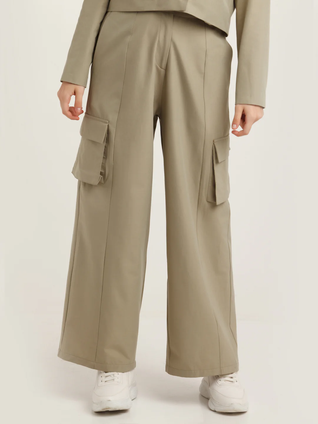 Grey Solid Utility Trouser - Image 2