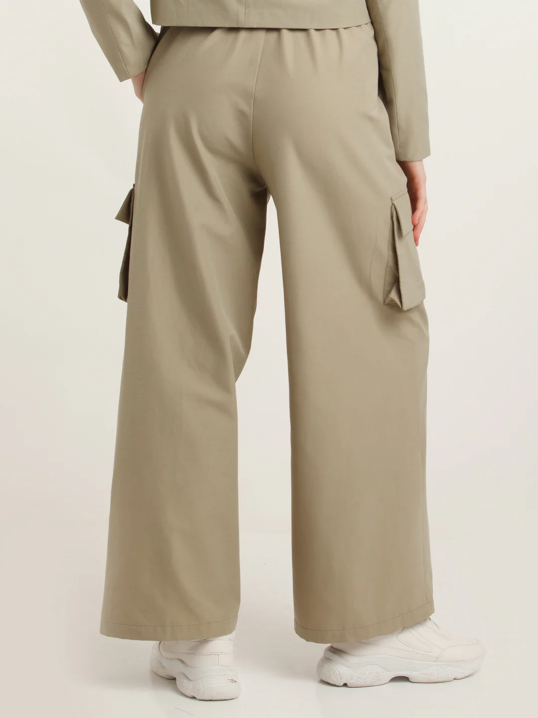 Grey Solid Utility Trouser - Image 4