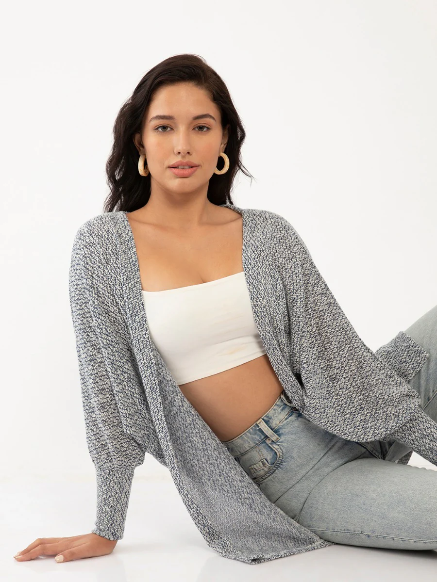 Grey Textured Shrug