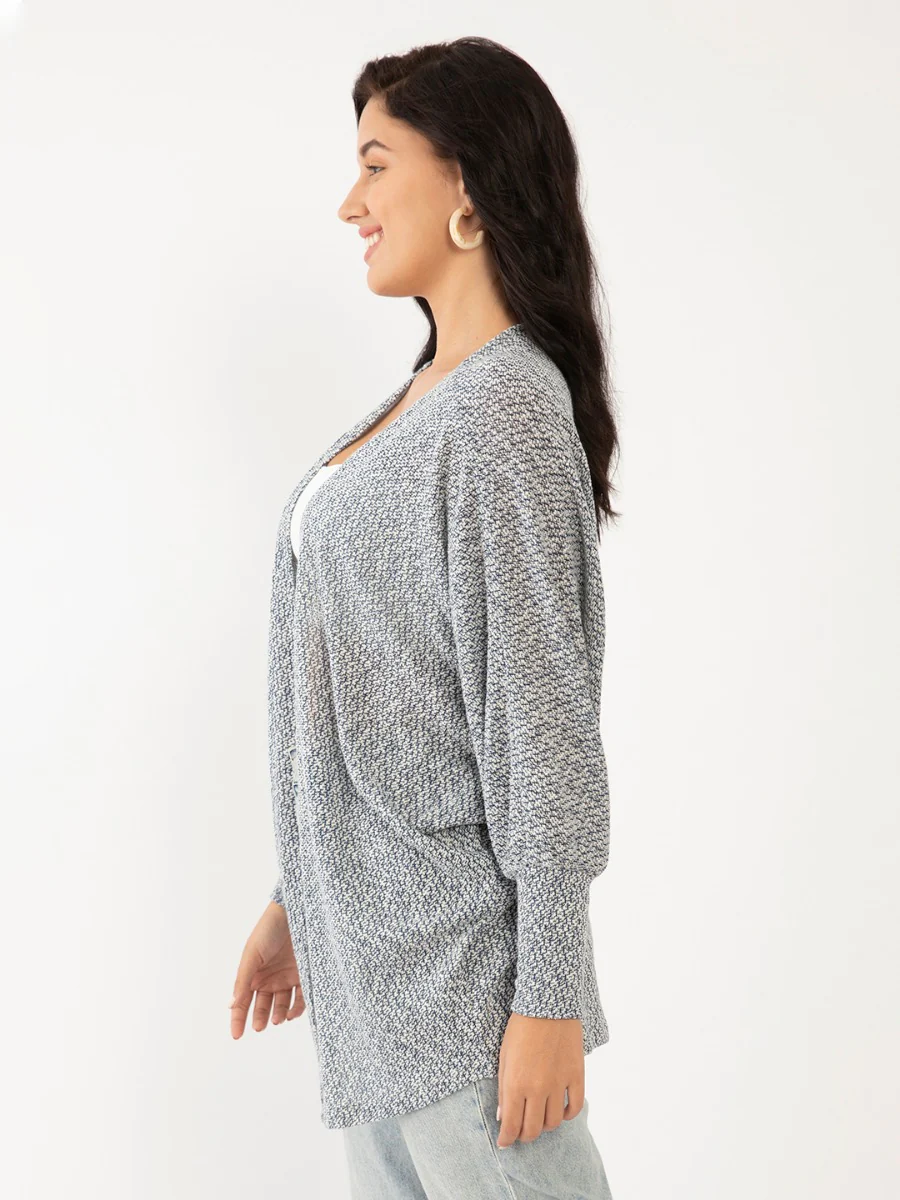 Grey Textured Shrug - Image 3