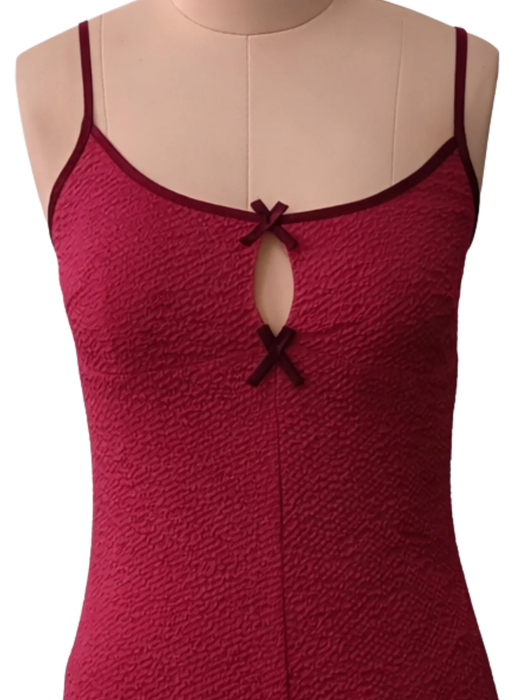 Magenta Solid Shoulder Straps Playsuit - Image 5
