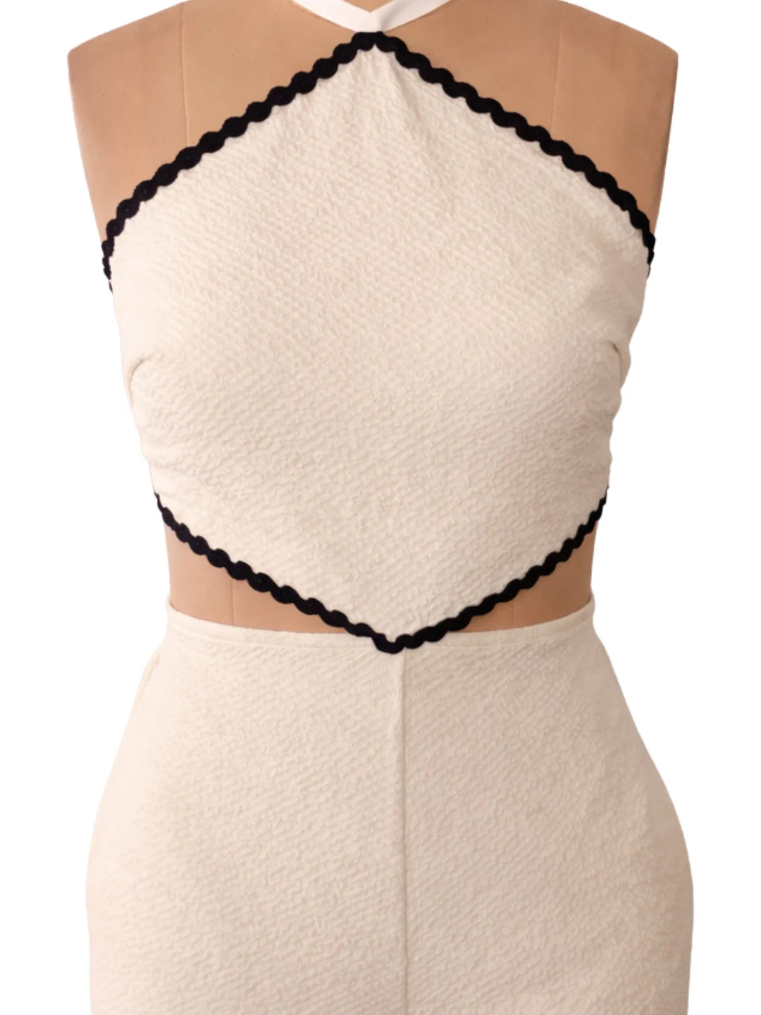don't be basic Off White Solid Sleeveless Playsuit - Image 5