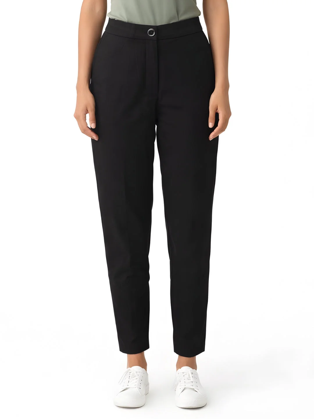 Black Solid Trouser - Image 2