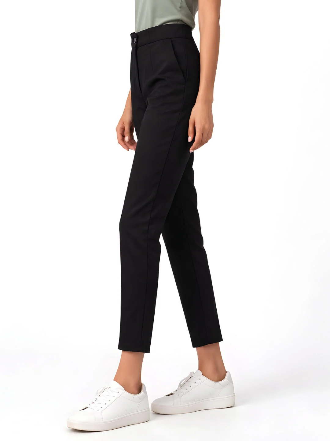 Black Solid Trouser - Image 3