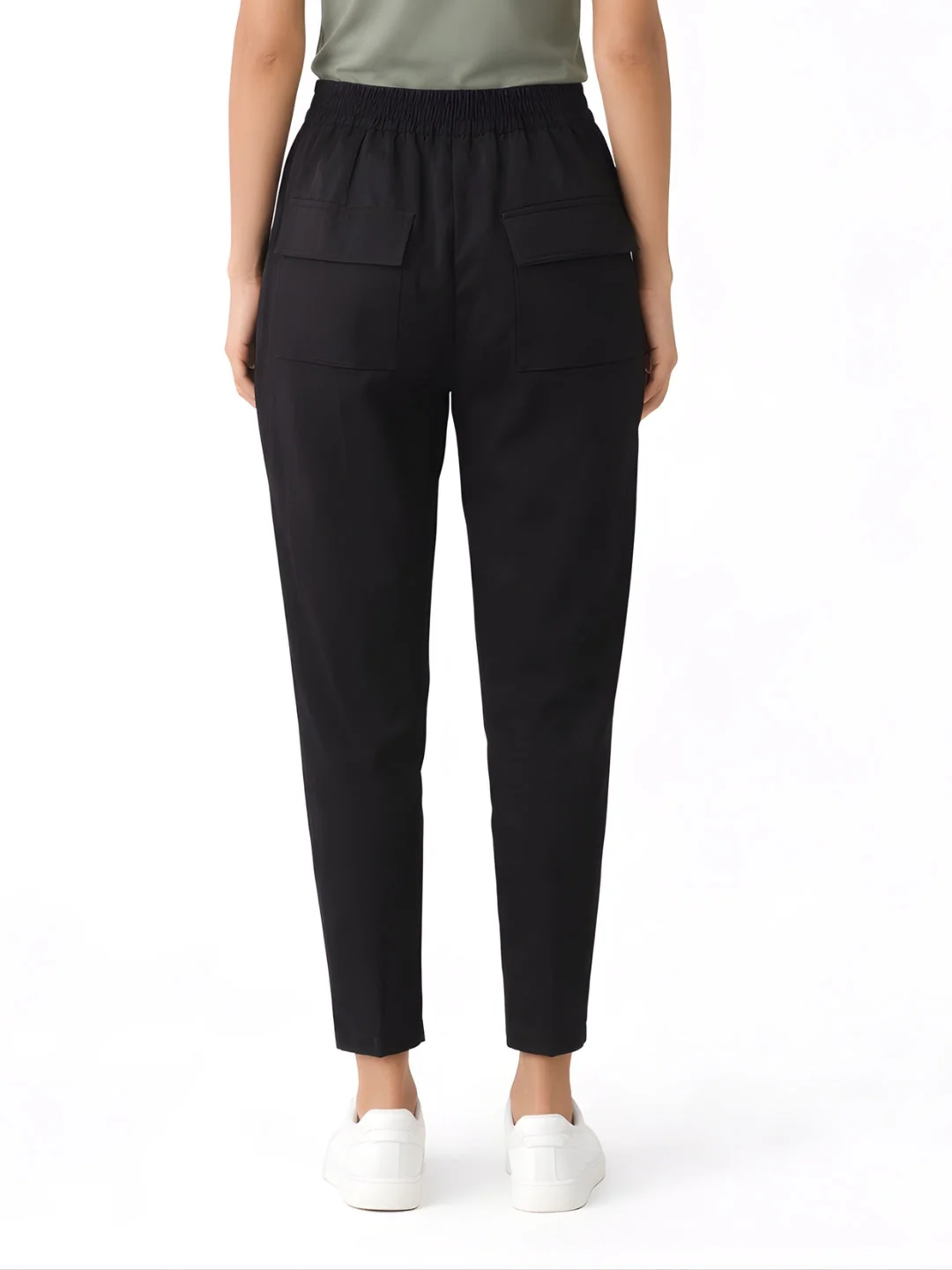 Black Solid Trouser - Image 4