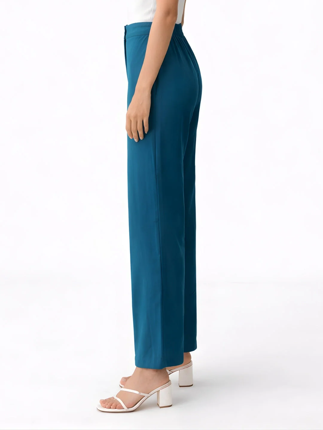 Teal Plain Trouser - Image 3