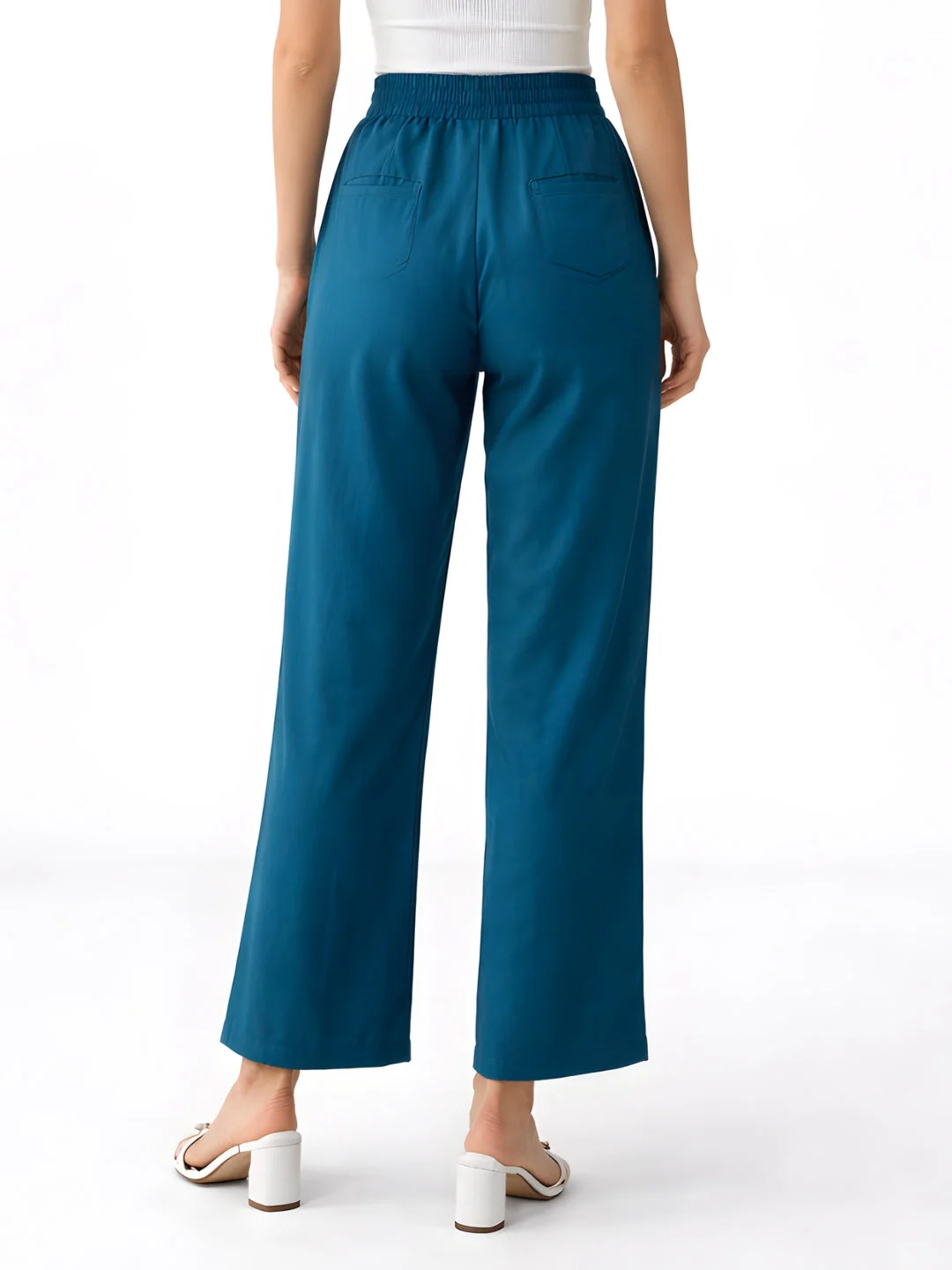 Teal Plain Trouser - Image 4