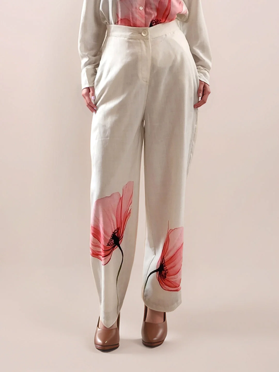 Multi-Colored Tropical Print Full Length Trouser - Image 2