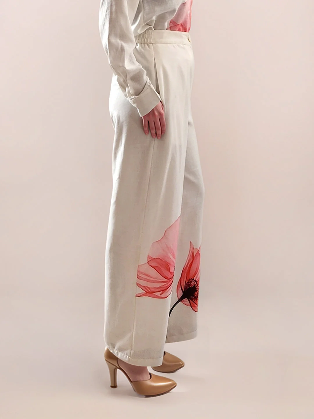 Multi-Colored Tropical Print Full Length Trouser - Image 3