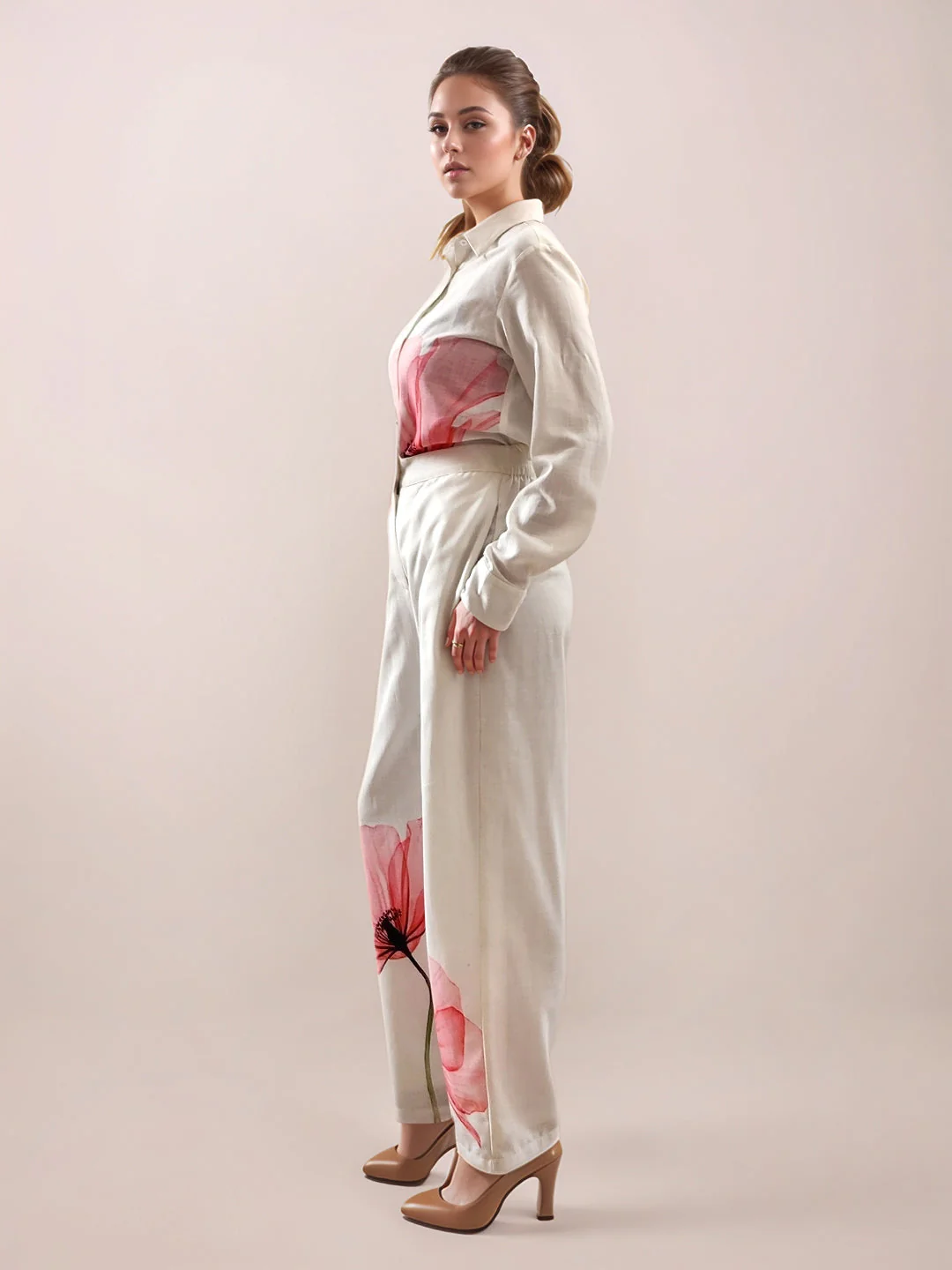 Multi-Colored Tropical Print Full Length Trouser - Image 5