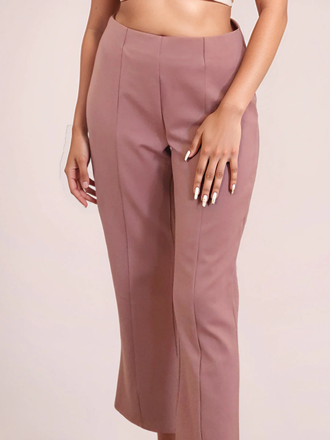 Zink London Women's Pink Solid Trouser - Image 6
