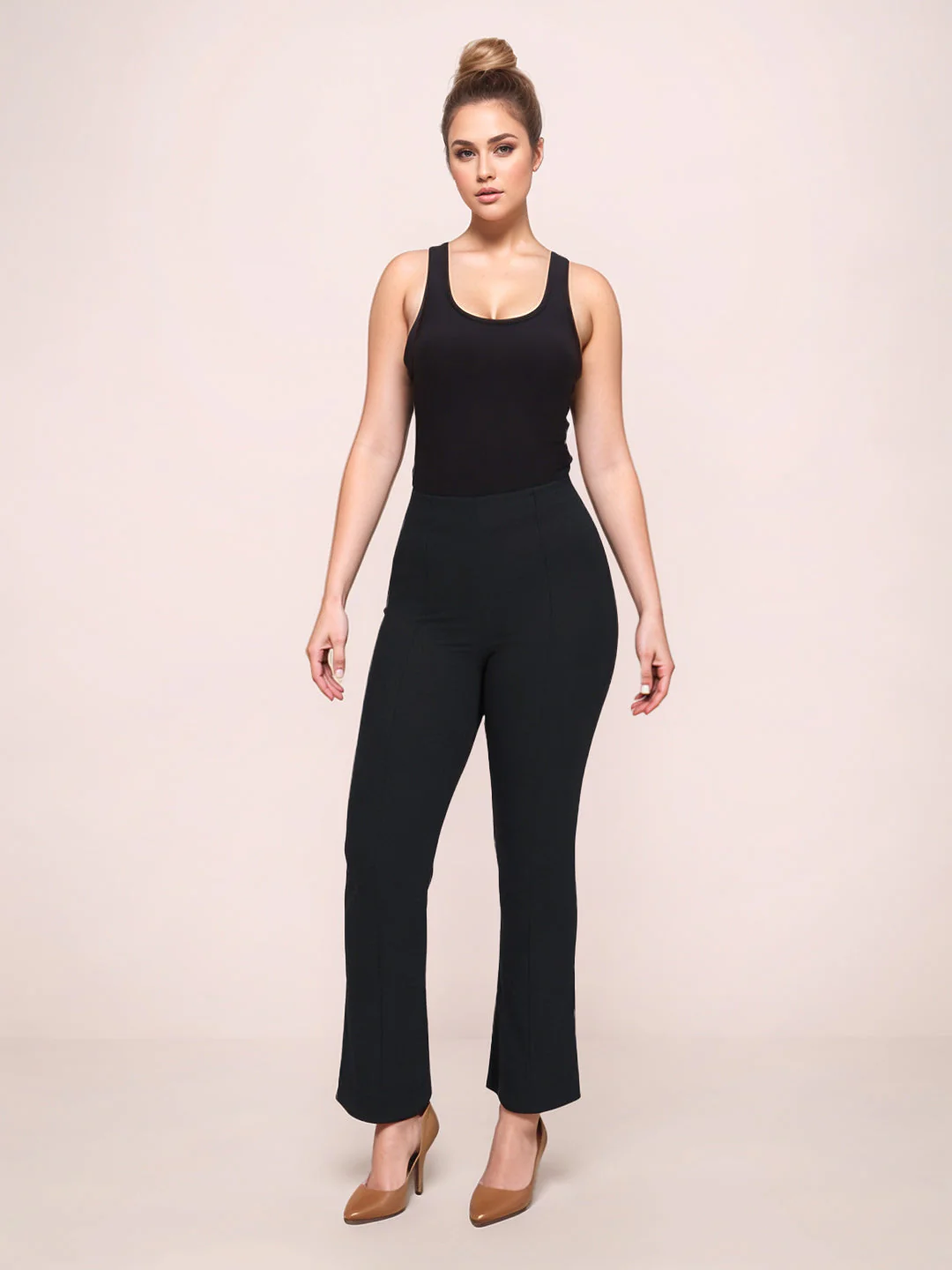 Zink London Women's BLACK Plain Trouser - Image 5